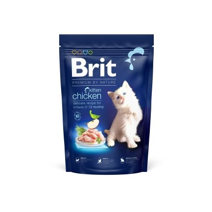 Сухий корм Brit Premium Cat by Nature Kitten для кошенят, з куркою, 1500 г