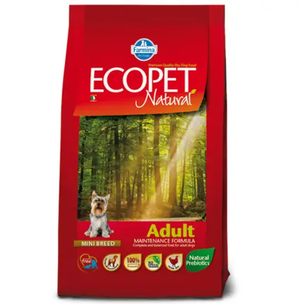 Сухий корм Farmina ECOPET NATURAL Adult MINI для дорослих собак дрібних порід, з куркою, 12 кг
