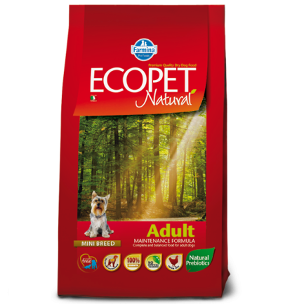 Сухий корм Farmina ECOPET NATURAL Adult MINI для дорослих собак дрібних порід, з куркою, 2.5 кг