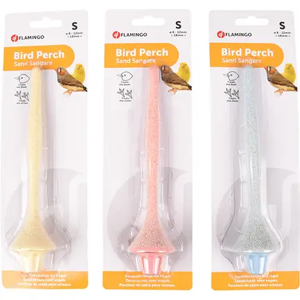 Flamingo Sand Perch Plastic ФЛАМІНГО ПІЩАНА ЖЕРДИНКА для птахів 18 (Д) х 0,8-1,2 (Діам.) см, заг. довжина 20 см