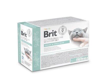 Корм вологий для котів Brit GF VetDiet Urinary and Stress Relief з індичкою, 12 x 85 г