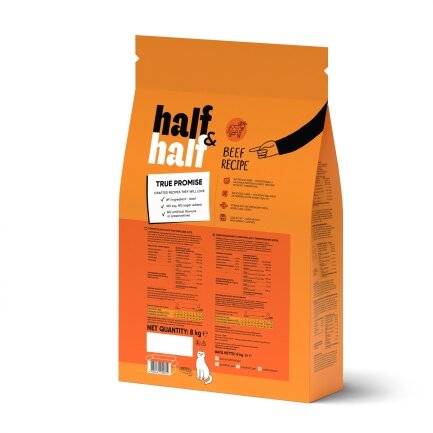 Сухий корм Half&amp;Half для стерилізованих котів, з яловичиною, 8 кг — Фото 1