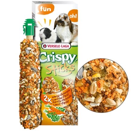 Versele-Laga Crispy Sticks Carrot&amp;Parsley ВЕРСЕЛЕ-ЛАГА КРІСПІ МОРКВА ПЕТРУШКА ласощі для кроликів, морських свинок 0,11 кг