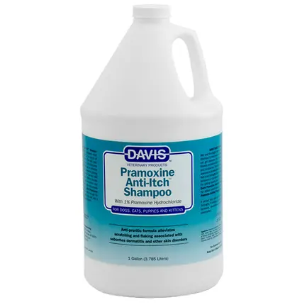 Davis Pramoxine Anti-Itch Shampoo ДЕВІС ПРАМОКСИН шампунь від свербежу з 1% прамоксину гідрохлоридом для собак і котів 3,8 л