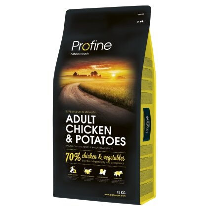 Сухий корм Profine Adult для дорослих собак всіх порід, з куркою та картоплею, 15 кг