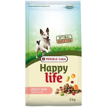 Happy Life Adult Mini with Lamb ХЕППІ ЛАЙФ МІНІ ЯГНЯ сухий преміум корм для собак міні та малих порід 3 кг