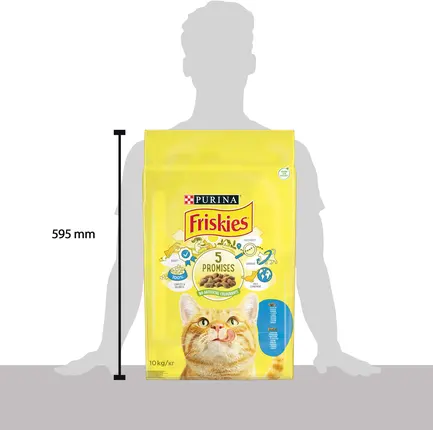 Сухий корм FRISKIES для дорослих котів з лососем та овочами 10 кг: додаткове фото 4
