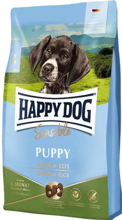 Сухий корм Happy Dog Sensible Puppy Lamm &amp; Rice для цуценят віком від 4 тижнів до 6 місяців з ягням, 10 кг