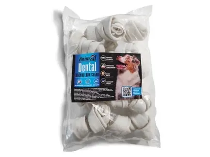 Ласощі AnimAll Dental кістка мюнхенська вузлова, 10-12 см, для собак, 10 шт,: додаткове фото 2