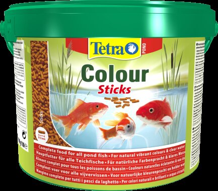 Корм Tetra Pond Colour Sticks для всіх ставкових риб, для яскравості забарвлення, 10 л (палички) — Фото 1