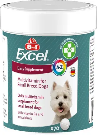 Вітаміни 8in1 Excel Multi Vitamin Small Breed для собак дрібних порід, мультивітамін, 70 шт: додаткове фото 4
