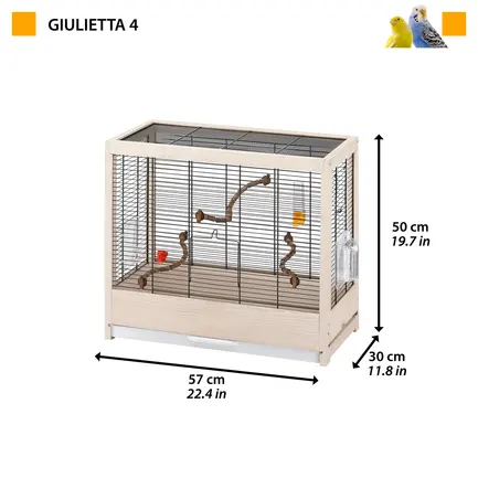 Ferplast CAGE GIULIETTA 4 Клітка для птахів, дерев'яна: додаткове фото 2