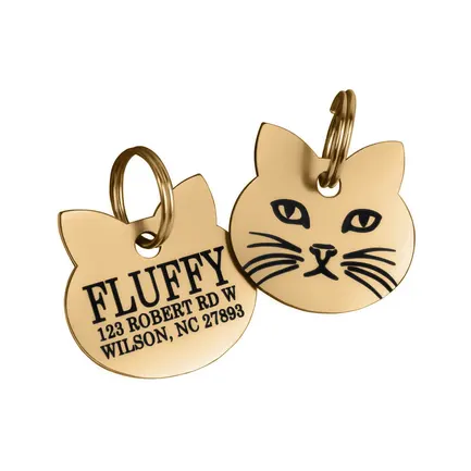 Адресник для Котів BronzeDog Позолота Тип 1 S