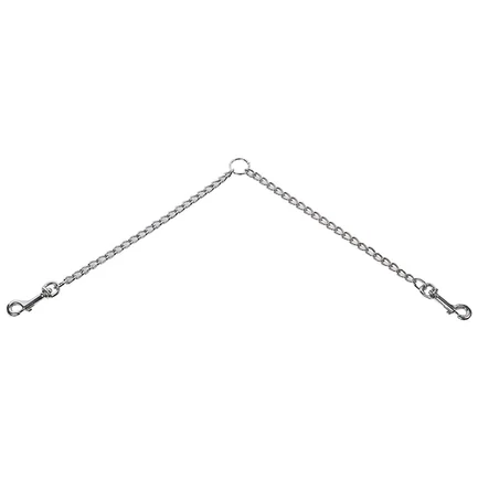 Flamingo Twin Chain ФЛАМІНГО повідець спарка для собак 2,5 мм, 2х30 см