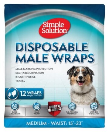 SS Disposable Male Wrap Medium (12 p)/Гігієн. підкладка-протектор д/кобелів середня