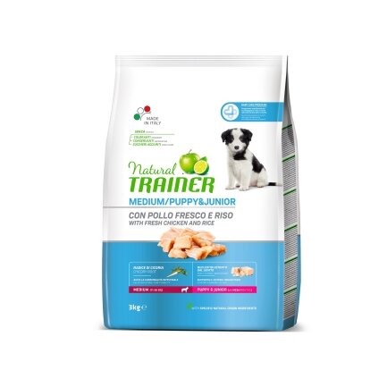 Natural Trainer Super Premium Puppy&amp;Junior Medium сухий корм для цуценят середніх порід 3 кг