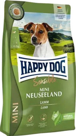 Сухий корм Happy Dog Mini Neuseeland для собак дрібних порід вагою до 10 кг з чутливим травленням з ягням та рисом, 300 г