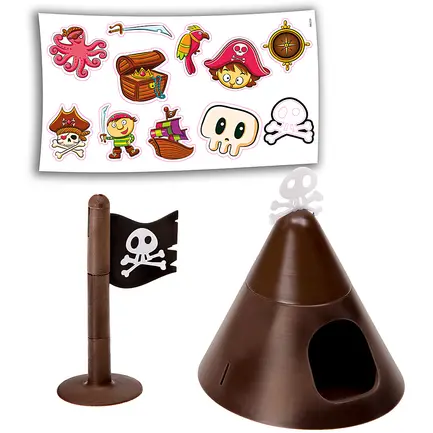 Ferplast CAGE CRICETI 9 PIRATES BLACKx2 Клітка для хом'яків з декором: додаткове фото 9