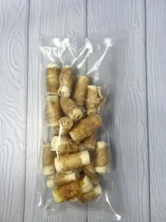 Ласощі AnimAll Dental трубочка рулетик з м'ясом курки, 4-5 см, для собак, 20 шт,