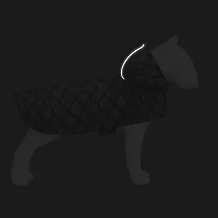 Дощовик-накидка з капюшоном для собак WAUDOG Clothes, малюнок "Луска", M, А 40-43 см, B 52-62 см, С 33-42 см: додаткове фото 4