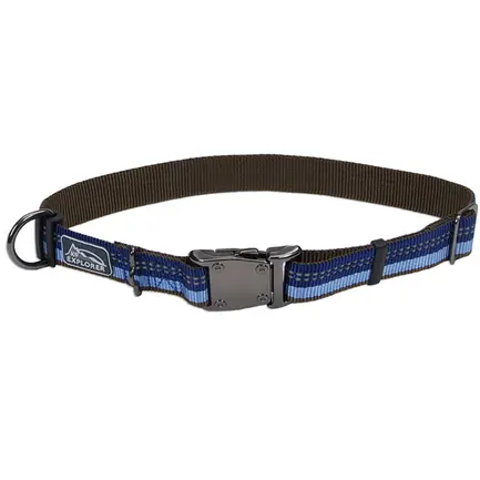 Coastal K9 Explorer Collar КОСТАЛ К9 ЕКСПЛОРЕР світловідбивний нашийник для собак, 2.5х46-66см Сапфіровий