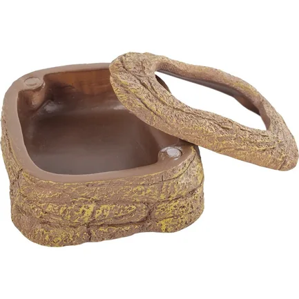 Миска магнітна для живого корму Repti-Zoo Magnetic Food Dish 9×7×4 см (ERB45) з імітацією скелі для тераріумів: додаткове фото 5