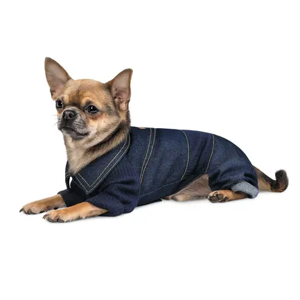 Комбінезон Pet Fashion «Jeans» для собак, розмір М, джинс: додаткове фото 2