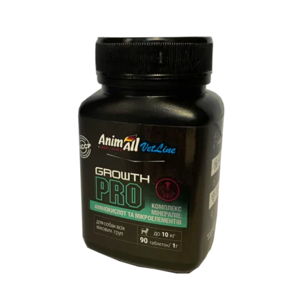 Вітаміни AnimAll VetLine Growth PRO для малих порід собак  1 г × 90 табл