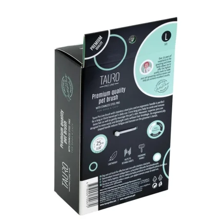 Tauro Pro Line Royal Щітка пластикова тонкі та жорсткі зубчики з нержавіючої сталі 25 мм, м'ятна, велика 17,5 x 10,6 x 6,2 см: додаткове фото 4