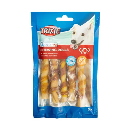 Паличка Trixie Denta Fun для чищення зубів собак, з буйволом, 12 см, 70 г, 5 шт