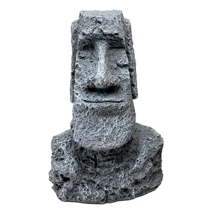 Декорація Hobby Moai Ora 12,5×11,5×17,5 см (41716) - статуя Моаї з укриттям для акваріума і тераріуму: додаткове фото 4