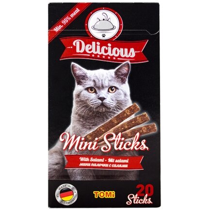 TOMi Delicious Mini Sticks Salami ТОМІ ДІЛІШЕС САЛЯМІ ласощі для котів 0,04 кг