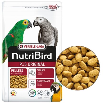 Versele-Laga NutriBird P15 Original ВЕРСЕЛЕ-ЛАГА НУТРІБЕРД ОРІДЖИНАЛ ЩОДЕННИЙ повнораціонний корм для великих папуг 1 кг