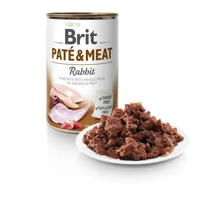 Вологий корм Brit Care Pate & Meat для собак, з кроликом, 400 г: додаткове фото 2