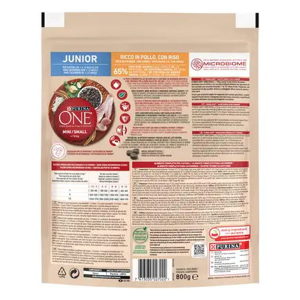 Сухий корм PURINA ONE Mini/Small Junior для цуценят дрібних порід з куркою 800 г: додаткове фото 3
