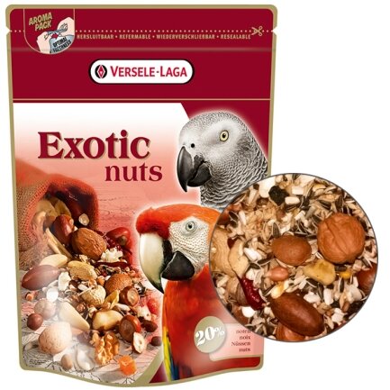 Versele-Laga Prestige Premium Parrots Exotic Nuts Mix ВЕРСЕЛЕ-ЛАГА ПРЕСТИЖ ПРЕМІУМ ЕКЗОТИЧНІ ГОРІХИ додатковий корм для великих папуг 0,75 кг