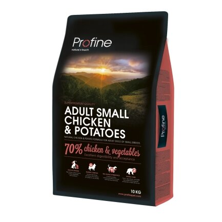 Сухий корм Profine Adult Small для дорослих собак дрібних порід, з куркою та картоплею, 10 кг