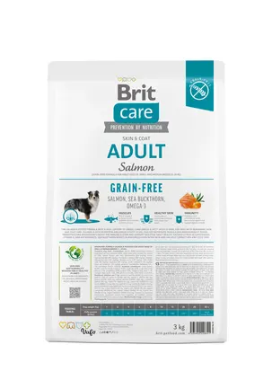 Сухий корм Brit Care Dog Grain-free Adult для собак малих і середніх порід, беззерновий з лососем, 3 кг: додаткове фото 5