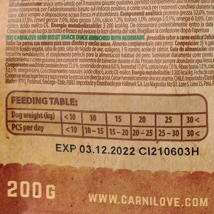 Ласощі Carnilove Dog Semi Moist для собак, качка та розмарин, 200 г: додаткове фото 3