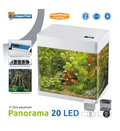 Акваріум скляний - Superfish Panorama 20 LED BLACK (A4052030): додаткове фото 2