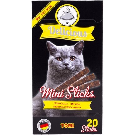 TOMi Delicious Mini Sticks Cheese ТОМІ ДІЛІШЕС СИР ласощі для котів 0,04 кг