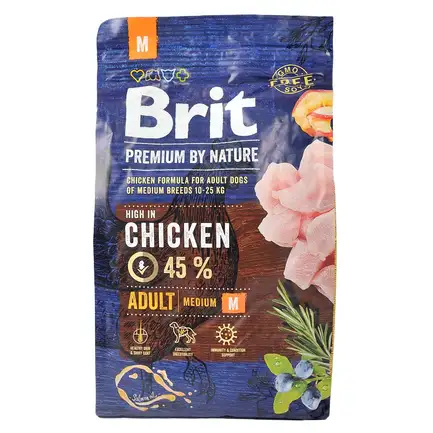 Сухий корм Brit Premium Dog Adult M для дорослих собак середніх порід, з куркою, 3 кг: додаткове фото 7
