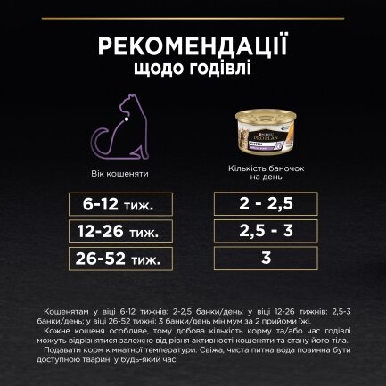 Вологий корм PRO PLAN Kitten Healthy Start для кошенят мус з куркою 85 г — Фото 9