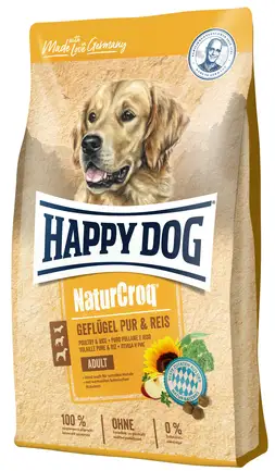 Сухий корм Happy Dog Naturcroq Geflugell Pur&amp;Reis для дорослих собак всіх порід з птицею та рисом, 15 кг, 60510