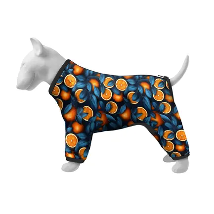 Вітровка для собак WAUDOG Clothes, малюнок "Апельсини", M45, В 55-60 см, С 37-40 см