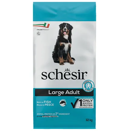 Schesir Dog Large Adult Fish ШЕЗІР ДОРОСЛИЙ ВЕЛИКИХ РИБА сухий монопротеїновий корм для собак великих порід 12 кг