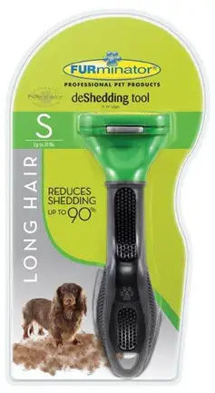 FURminator Small Long Hair Тример для вичісування маленьких собак з довгою шерстю, з кнопкою 46х8мм