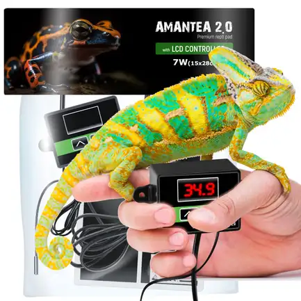 Нагрівальний мат з термостатом Terrario Amantea 2.0 7W 28x15см: додаткове фото 4