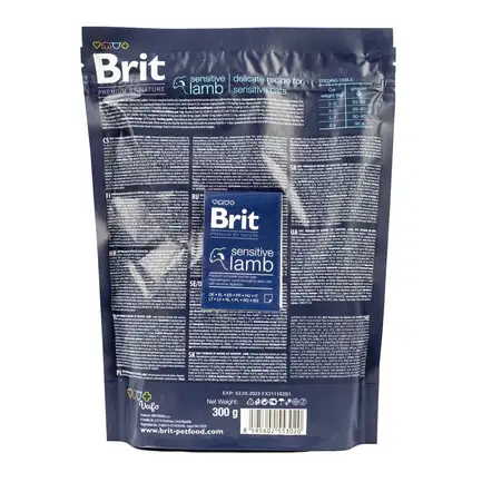 Сухий корм Brit Premium Cat by Nature Sensitive для котів із чутливим травленням, з ягням, 300 г: додаткове фото 3