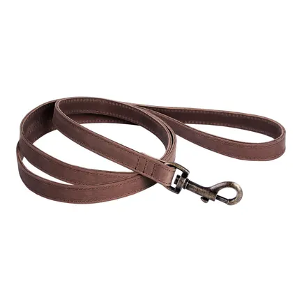 Повідець для собак шкіряний BronzeDog Antiq коричневий M: додаткове фото 3